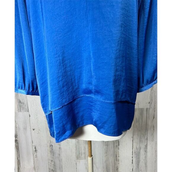 Chico’s Size 1 medium Blue Layered Tunic 3/4 Sleeve New with Tags - Picture 2 of 9
